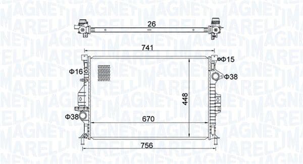 Radiators, Motora dzesēšanas sistēma MAGNETI MARELLI 350213157700 1