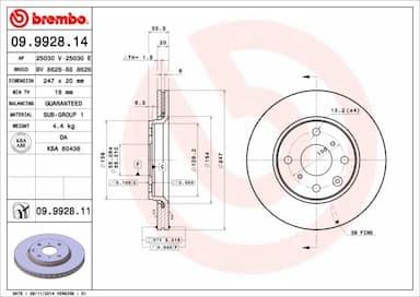 Bremžu diski BREMBO 09.9928.11 1