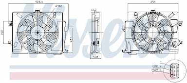 Ventilators, Motora dzesēšanas sistēma NISSENS 850049 6