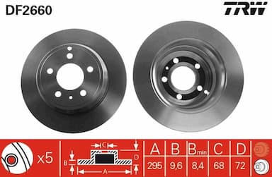 Bremžu diski TRW DF2660 1