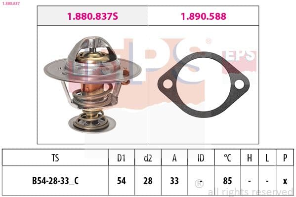 Termostats, Dzesēšanas šķidrums EPS 1.880.837 1