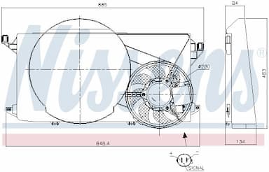 Ventilators, Motora dzesēšanas sistēma NISSENS 85825 6