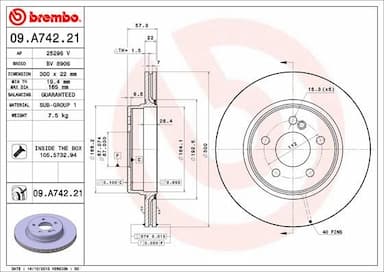 Bremžu diski BREMBO 09.A742.21 1