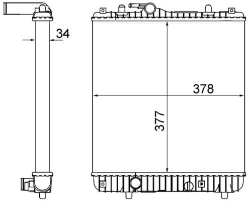 Radiators, Motora dzesēšanas sistēma MAHLE CR 837 001S 1