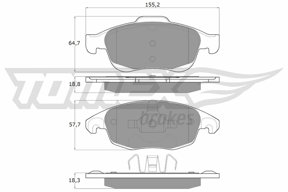 Bremžu uzliku kompl., Disku bremzes TOMEX Brakes TX 14-84 1