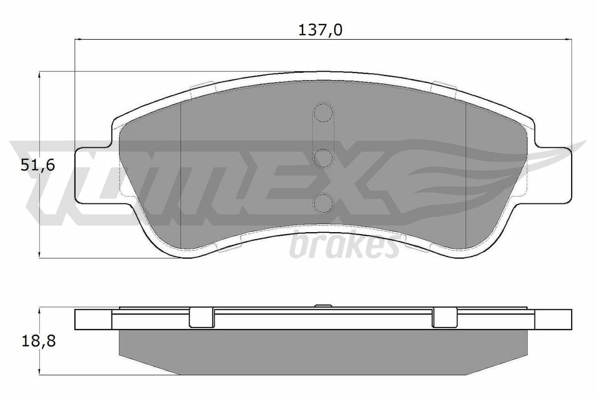 Bremžu uzliku kompl., Disku bremzes TOMEX Brakes TX 13-27 1