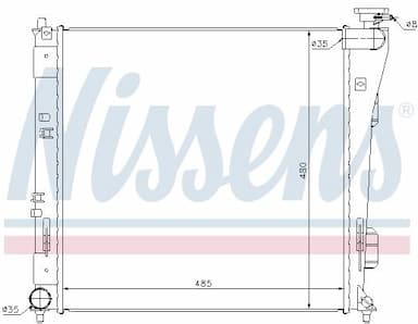 Radiators, Motora dzesēšanas sistēma NISSENS 67606 5