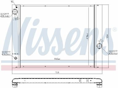 Radiators, Motora dzesēšanas sistēma NISSENS 60763 6