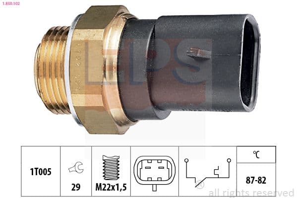 Termoslēdzis, Radiatora ventilators EPS 1.850.102 1