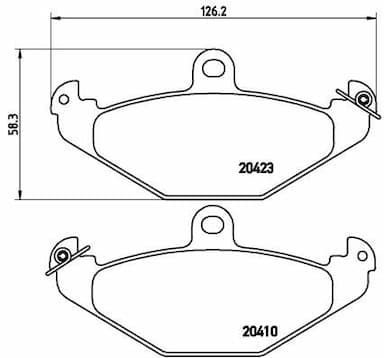 Bremžu uzliku kompl., Disku bremzes BREMBO P 68 017 1