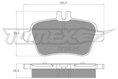 Bremžu uzliku kompl., Disku bremzes TOMEX Brakes TX 18-08 1