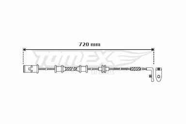 Indikators, Bremžu uzliku nodilums TOMEX Brakes TX 30-39 1