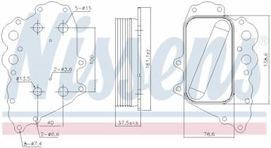 Eļļas radiators, Motoreļļa NISSENS 91108 5