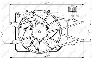 Ventilators, Motora dzesēšanas sistēma NRF 47465 3