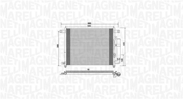 Kondensators, Gaisa kond. sistēma MAGNETI MARELLI 350203943000 1