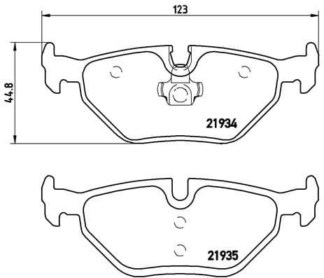 Bremžu uzliku kompl., Disku bremzes BREMBO P 71 006 1