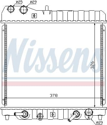 Radiators, Motora dzesēšanas sistēma NISSENS 68111 6