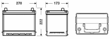 Startera akumulatoru baterija EXIDE EB705 2