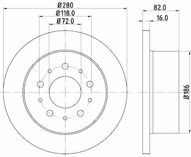 Bremžu diski HELLA 8DD 355 108-961 4