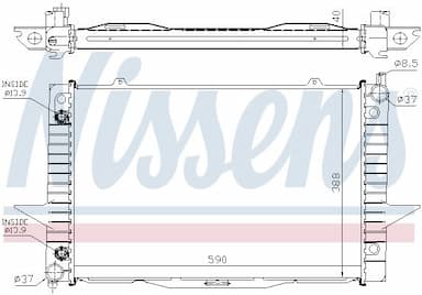 Radiators, Motora dzesēšanas sistēma NISSENS 65548A 5