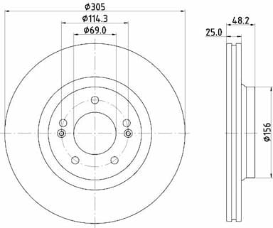 Bremžu diski HELLA 8DD 355 134-391 4