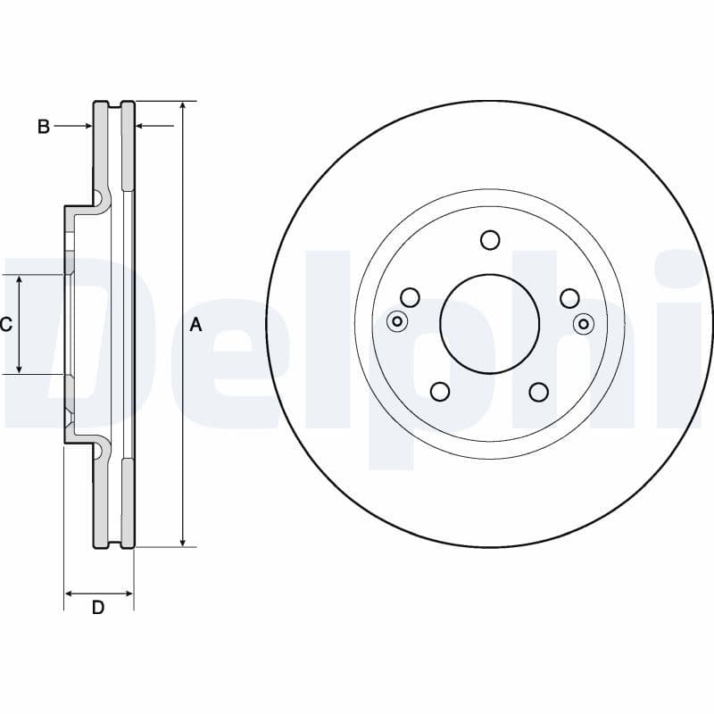 Bremžu diski DELPHI BG4809C 1