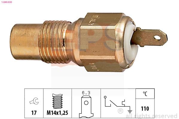 Termoslēdzis, Dzesēšanas škidruma brīdinājuma spuldze EPS 1.840.030 1