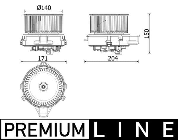 Salona ventilators MAHLE AB 284 000P 1