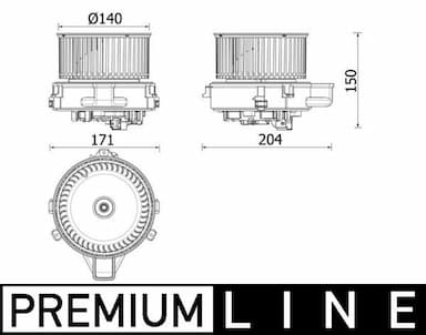 Salona ventilators MAHLE AB 284 000P 1