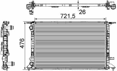 Radiators, Motora dzesēšanas sistēma MAHLE CR 905 000P 2