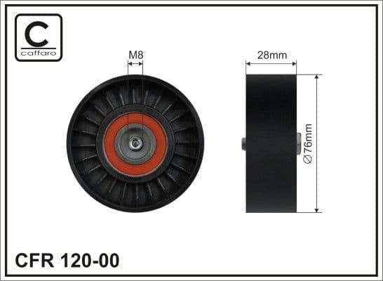 Spriegotājrullītis, Ķīļrievu siksna CAFFARO 120-00 1