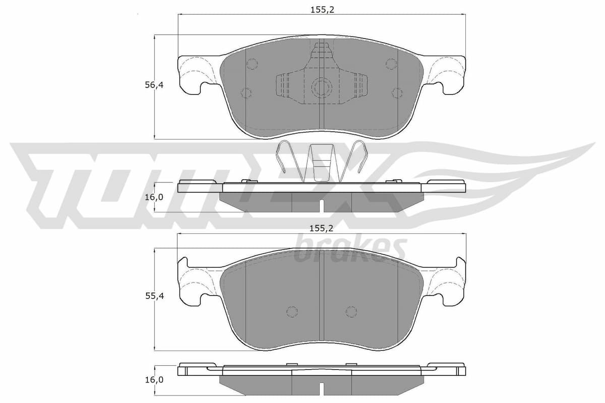 Bremžu uzliku kompl., Disku bremzes TOMEX Brakes TX 18-90 1