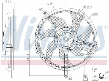 Ventilators, Motora dzesēšanas sistēma NISSENS 85945 6