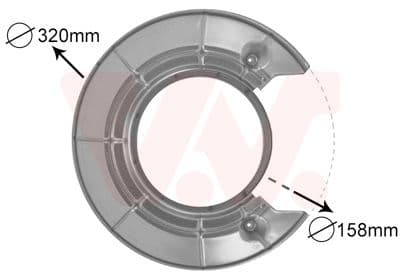 Dubļu sargs, Bremžu disks VAN WEZEL 4730374 1