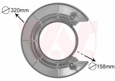 Dubļu sargs, Bremžu disks VAN WEZEL 4730374 1