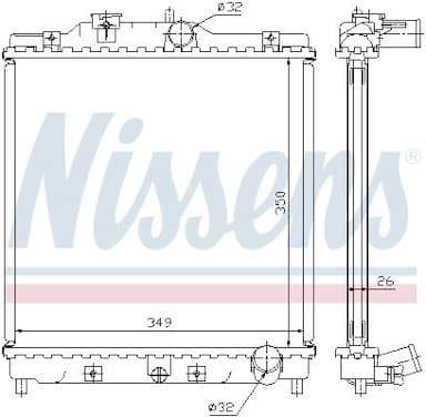 Radiators, Motora dzesēšanas sistēma NISSENS 63312 5