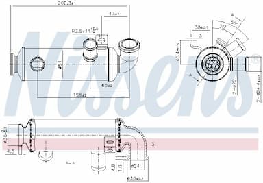 Radiators, Izplūdes gāzu recirkulācija NISSENS 989276 5