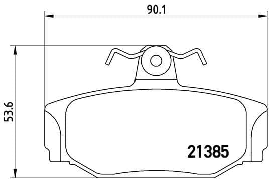 Bremžu uzliku kompl., Disku bremzes BREMBO P 86 009 1