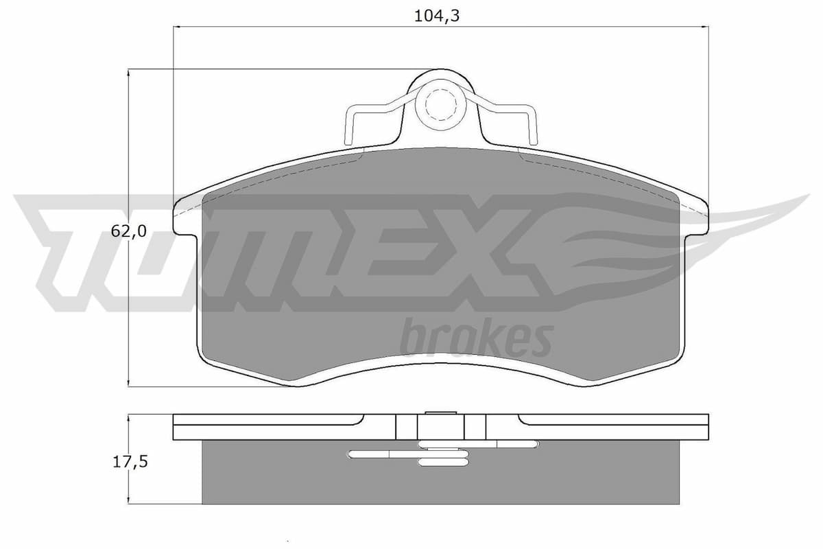 Bremžu uzliku kompl., Disku bremzes TOMEX Brakes TX 10-36 1