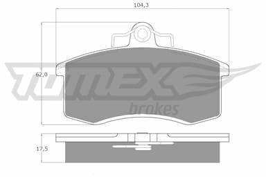 Bremžu uzliku kompl., Disku bremzes TOMEX Brakes TX 10-36 1