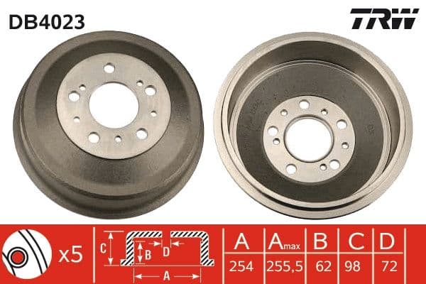 Bremžu trumulis TRW DB4023 1