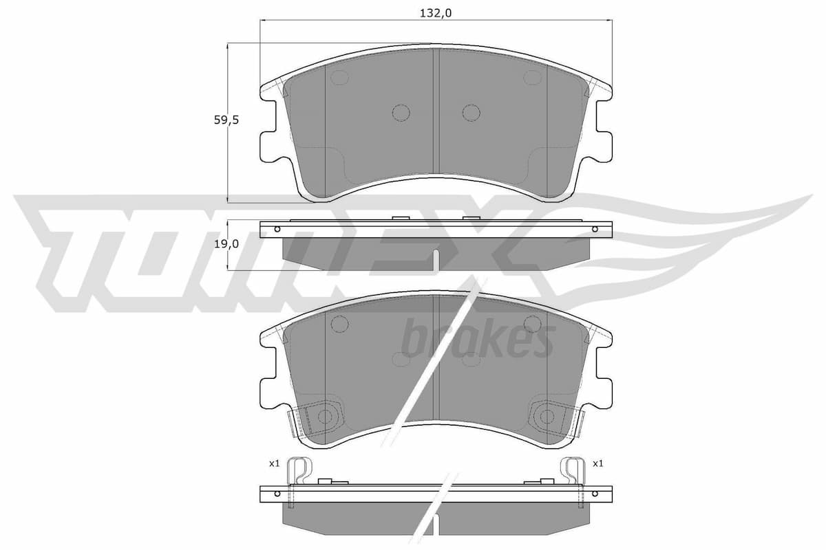 Bremžu uzliku kompl., Disku bremzes TOMEX Brakes TX 13-03 1