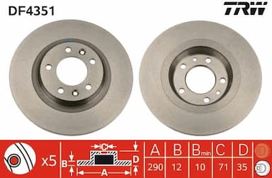 Bremžu diski TRW DF4351 1