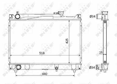 Radiators, Motora dzesēšanas sistēma NRF 53882 1