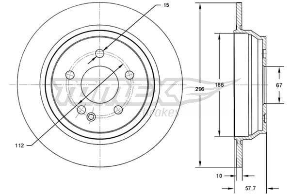 Bremžu diski TOMEX Brakes TX 71-89 1