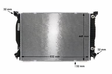 Radiators, Motora dzesēšanas sistēma MAHLE CR 424 000S 16