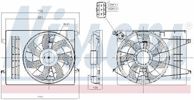 Ventilators, Motora dzesēšanas sistēma NISSENS 850006 6