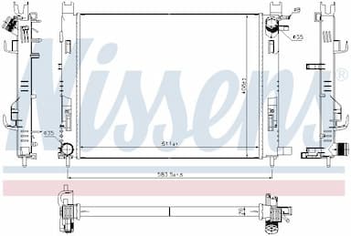 Radiators, Motora dzesēšanas sistēma NISSENS 637624 5