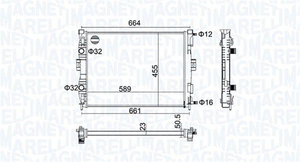 Radiators, Motora dzesēšanas sistēma MAGNETI MARELLI 350213160600 1