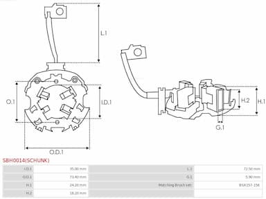 Kronšteins, Ogļu sukas AS-PL SBH0014(SCHUNK) 2